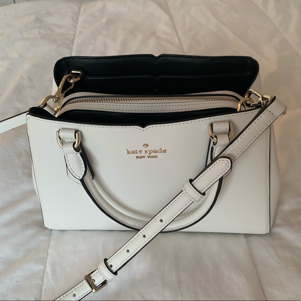 White Kate Spade Triple Compartment Purse
